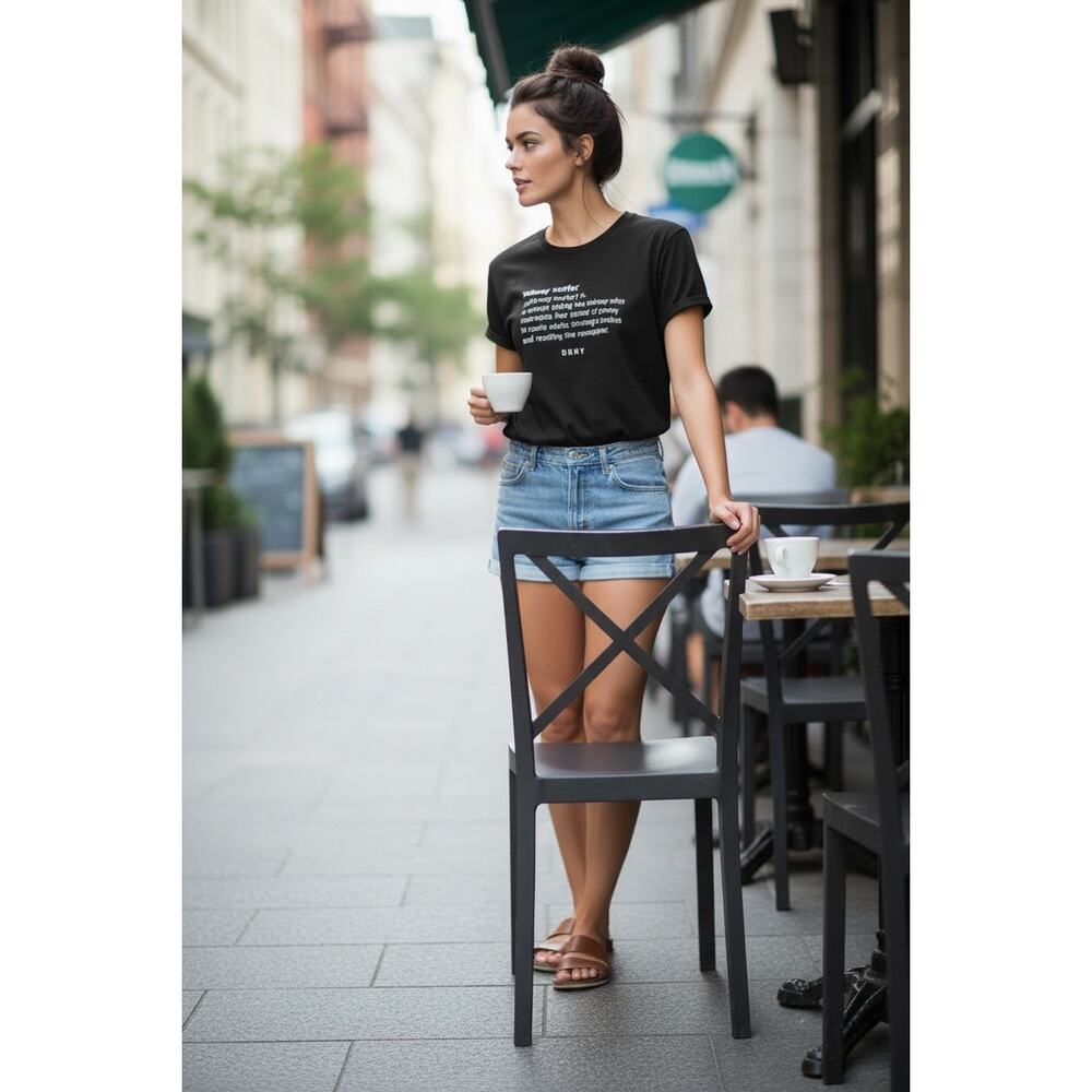 DKNY Subway Surfer Graphic Tee Shirt Black 100% Cotton Short Sleeve Large NWT